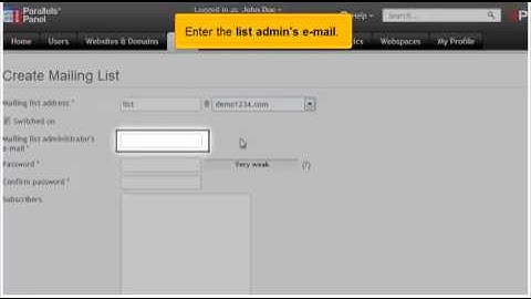 How to create mailing lists in Plesk 11