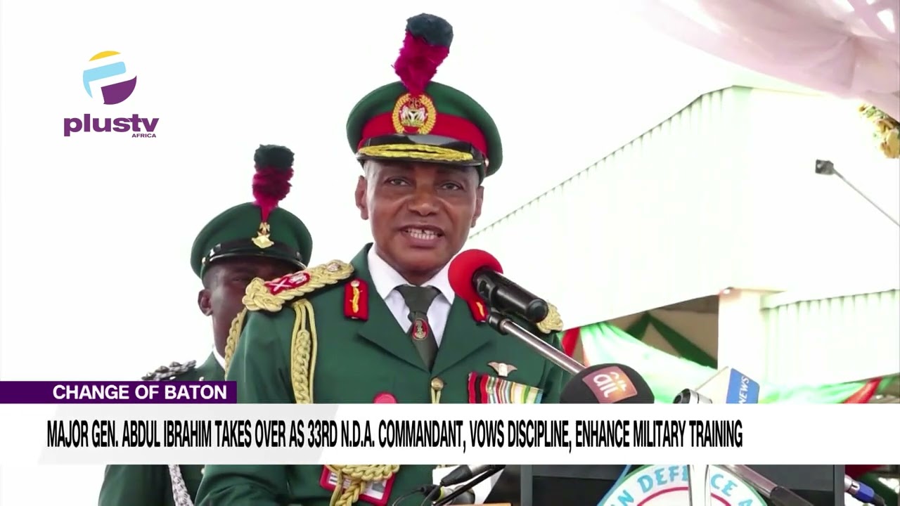 Change Of Baton Major Gen  Abdul Ibrahim Takes Over As 33rd N.D.A  Commandant, Vows Discipline