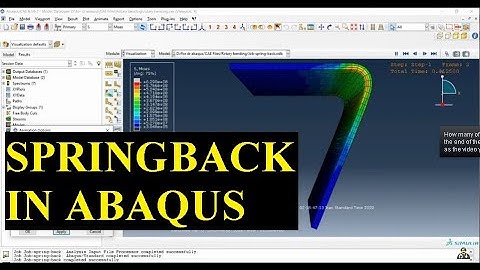 Springback step by step in rotary bending | Full Tutorial in abaqus