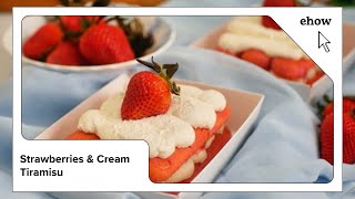 Strawberries & Cream Tiramisu by ehow 198 views 1 day ago 1 minute, 56 seconds