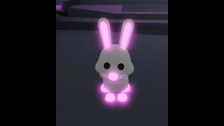 How a neon bunny looks like @ adopt me roblox