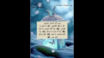 سورة الكافرون ٢٣أبريل ٢٠٢٤
