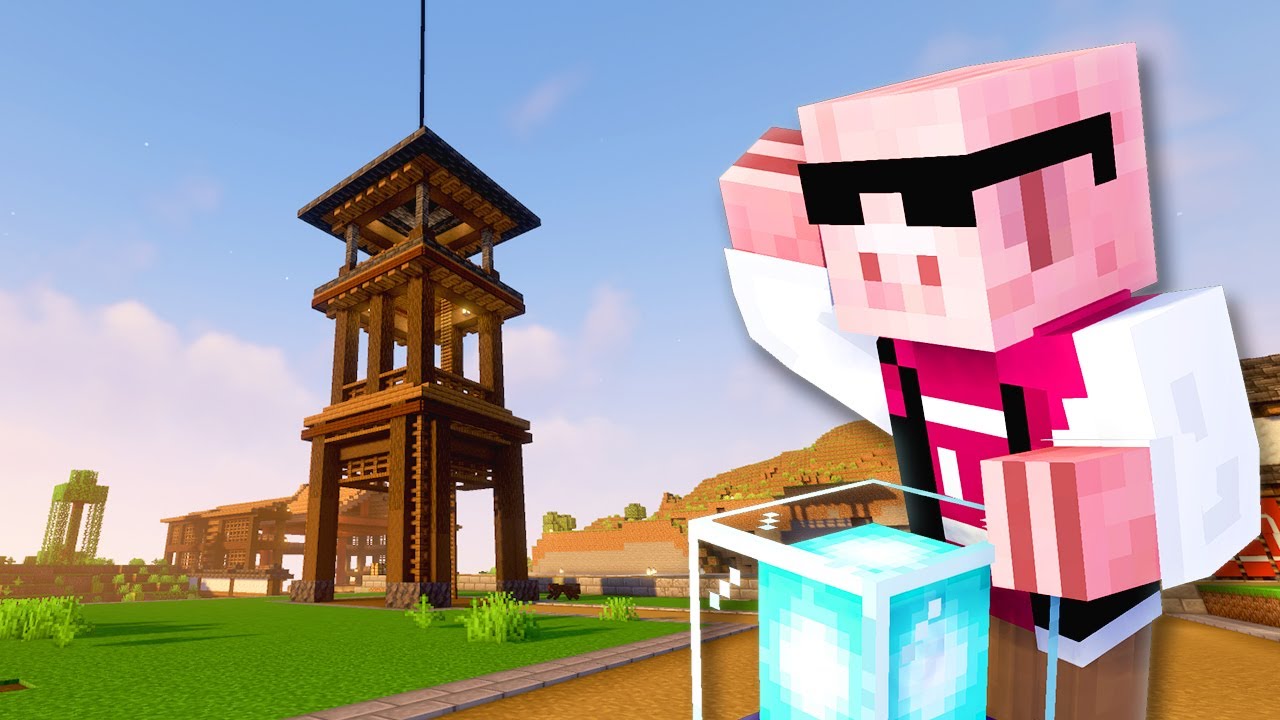 【マイクラ建築】ビーコンを使ったおしゃれ建築の答えはやぐらでした#28【マイクラ】【MENワールド2022】