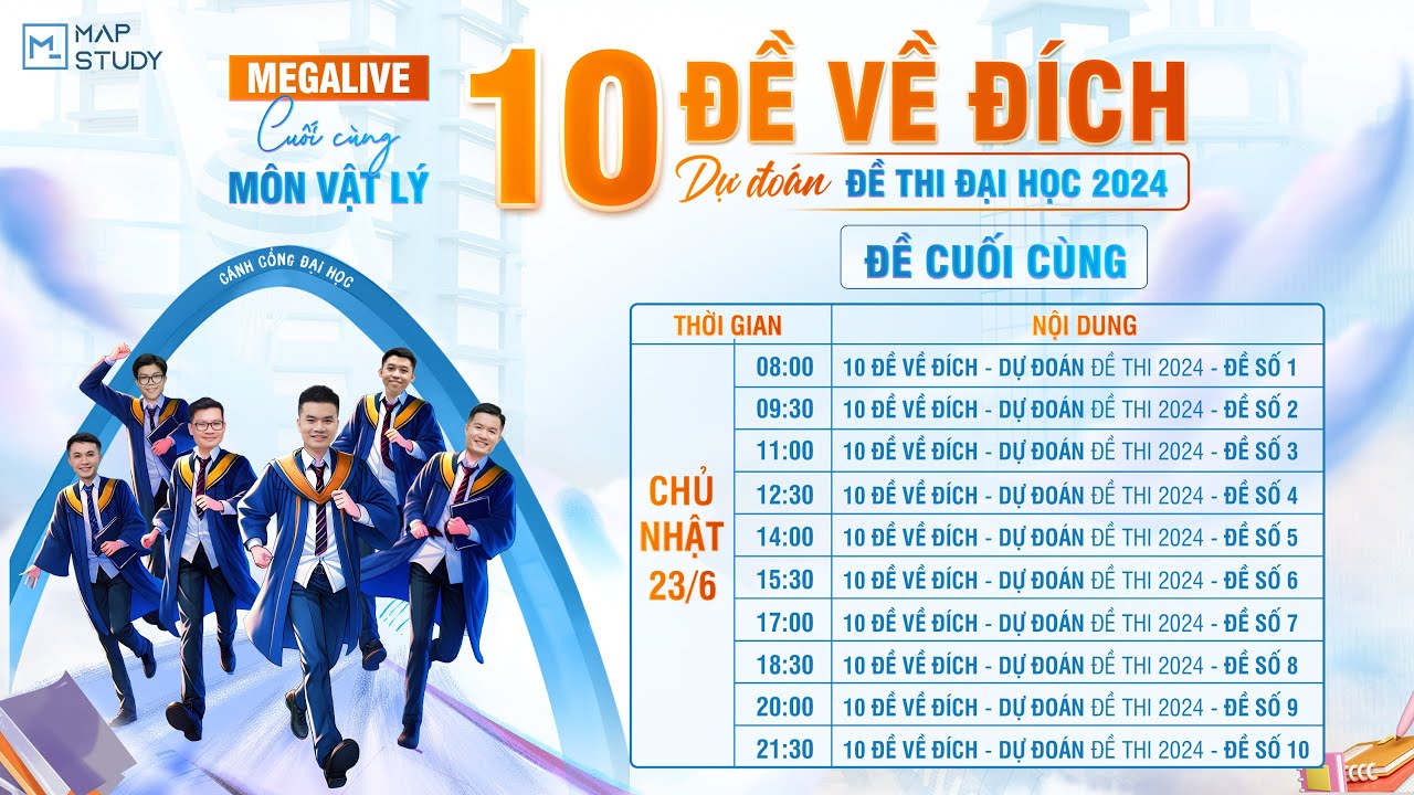 [Vật Lý 12] MEGALIVE CUỐI CÙNG - CHỮA 10 ĐỀ VỀ ĐÍCH DỰ ĐOÁN ĐỀ THI ĐẠI HỌC 2024 (Đề 10) | Thầy VNA
