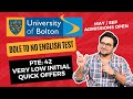 University of bolton uk manchester  low initial  without ielts  studify consultants  uk usa eruo