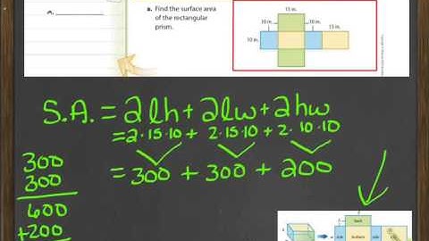 Ch. 10.3  Surface Area of Rectangular Prisms