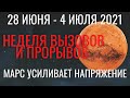 Прогноз на 28 июня - 4 июля 2021: Неделя вызовов и прорывов. Опасность травм и стихийных бедствий