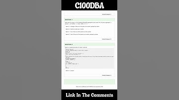 C100DBA Exam Dumps With Practice Questions - Free Download