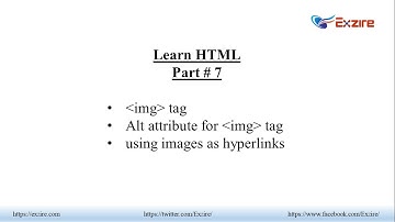 Learn HTML - Part 7 - IMG Tag, Alt Attribute and using images as hyperlinks