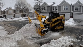 Blowing Snow Piles with Cat 299D2