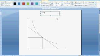 Drawing Indifference Curves and Budget Constraints in Microsoft Word