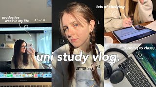 Uni study vlog  productive days of a uni student: cafe studying, library days & trying to rest ⋆୨୧˚