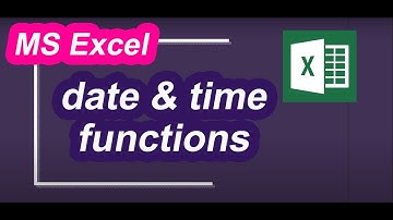 8 date and time functions in MS Excel, excel tutorial, shorts video, #shorts