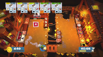 Overcooked 2 - Level 2-4 - 3 Stars Walkthrough - How to unlock Kevin 3