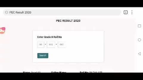 pec result 2020 live by naveed irshad