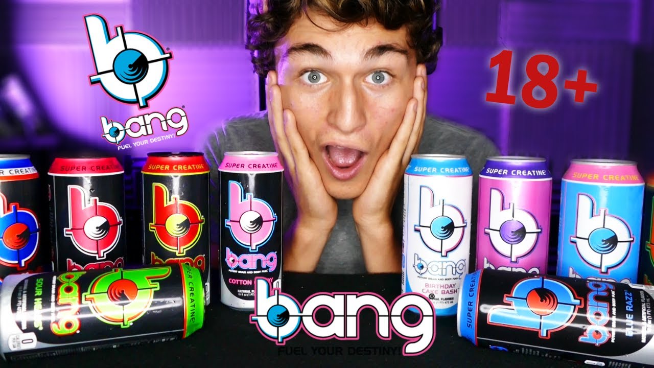 ADHD KID TRIES ALL BANG ENERGY DRINK FLAVORS (18+) Taste TEST Mukbang YouTube