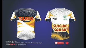 Tutorial Design Jersey Shirt Coreldraw | Cricket Jersey Shirt | Football Jersey Shirt Design