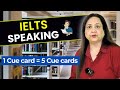 Make 5 cue cards by doing only 1 card  best ielts teacher
