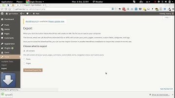 How to export Wordpress content to XML file