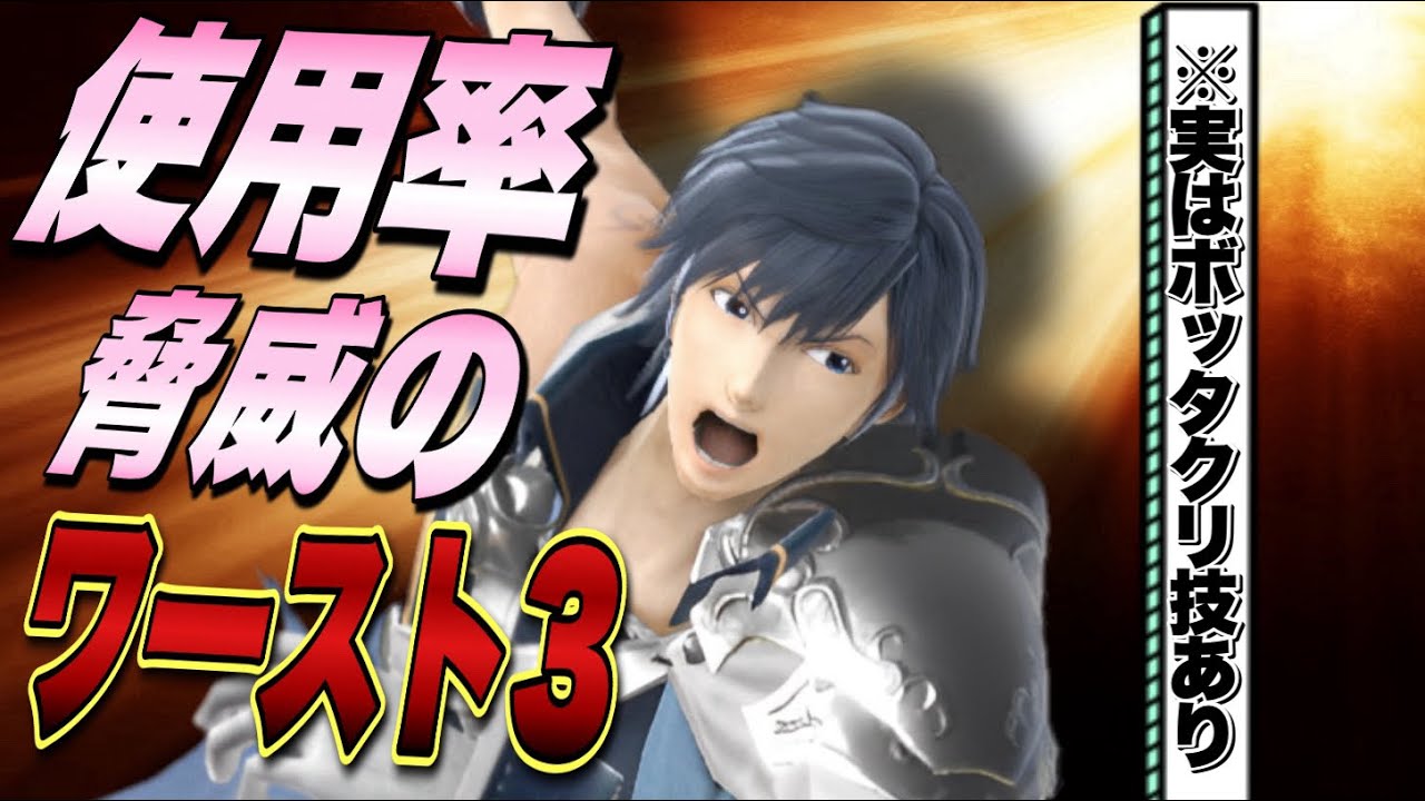 え…？FEキャラなのに使用率ワースト3位のファイターがいるんですか…？【スマブラSP】
