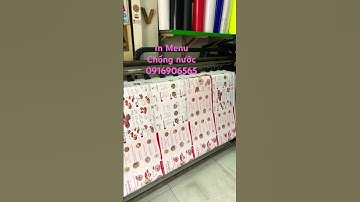 In Menu nhựa chống nước