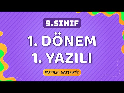 9.Sınıf Matematik 1.Dönem 1.Yazılı | 2023