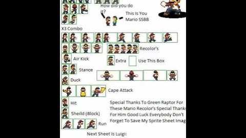 My SSBB Mario Sprites