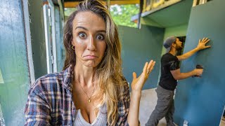 Installing Drywall in our Off Grid Cabin