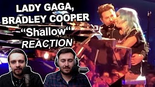We're reacting to "Lady Gaga, Bradley Cooper - Shallow (Live in Las...