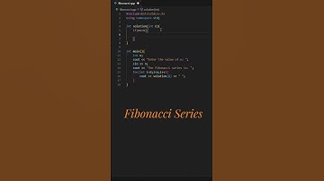 Fibonacci series using recursion in C++ | C++  #shorts