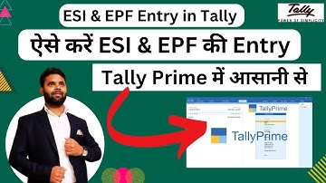 How To pass ESIC and EPF entry in tally | ESI Entry in tally , EPF entry in tally prime