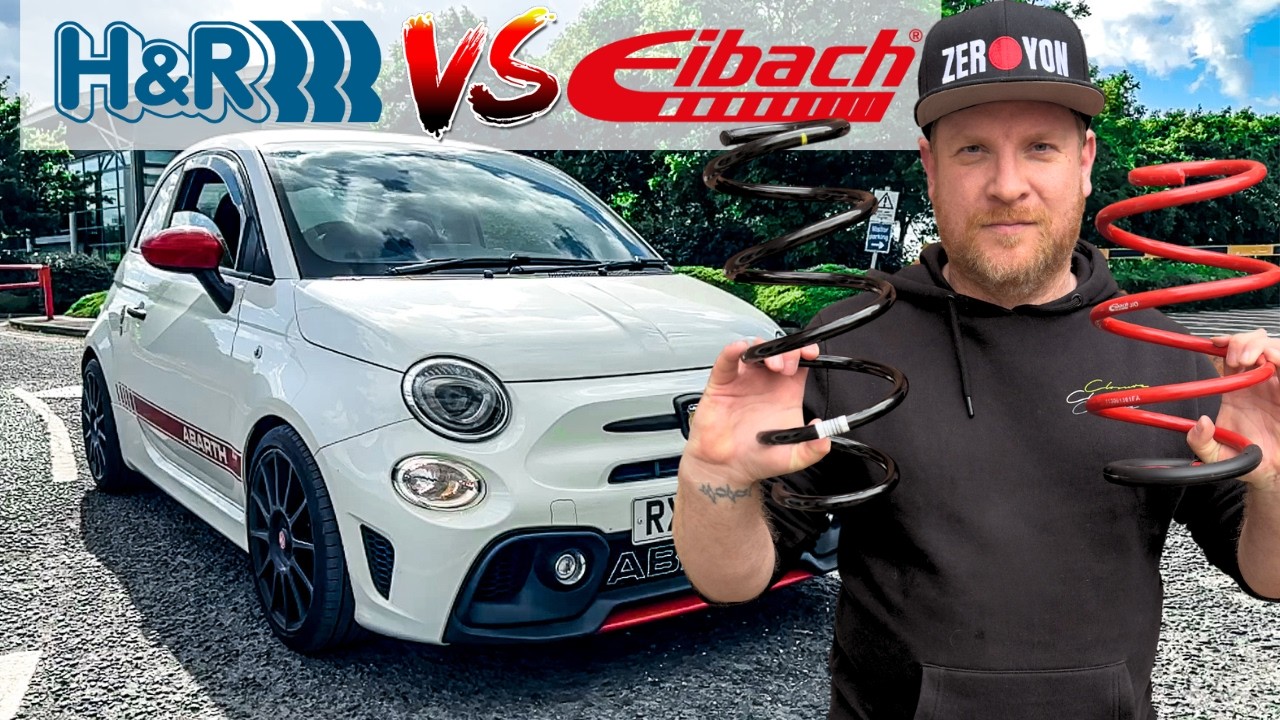 Eibach VS H&R Review Which Abarth 595 Lowering Spring are BEST? - YouTube
