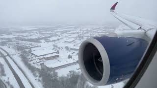 Delta A350 Snowy Landing at MSP | N514DN