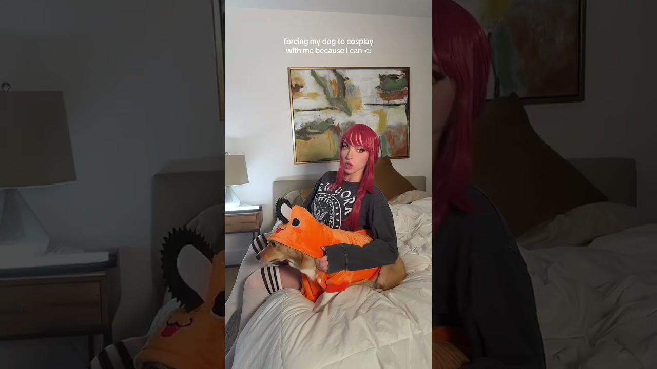 He loves it I promise #chainsawman #costume #cosplay #anime #makima