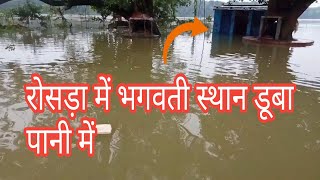 रोसड़ा में भगवती स्थान डूबा पानी में#rosera samastipur bihar flood video 2020