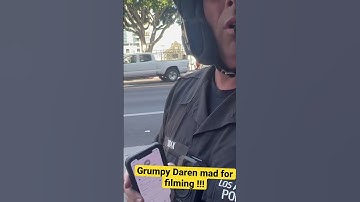 Insane Daren cop acting up in front of  camera don’t film me sir !!! New video)