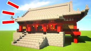 マインクラフト 超簡単 和風建築 寺の作り方 Youtube