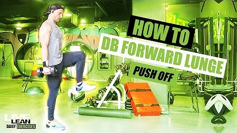 How To Do An ALTERNATING DUMBBELL FORWARD LUNGE PUSH OFF | Exercise Demonstration Video and Guide