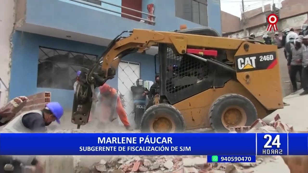 SJM: municipio retira muro de contención construido de forma irregular