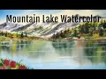 Mountain lake watercolor tutorial - Acquerello lago di montagna riflessi sull'acqua tutorial