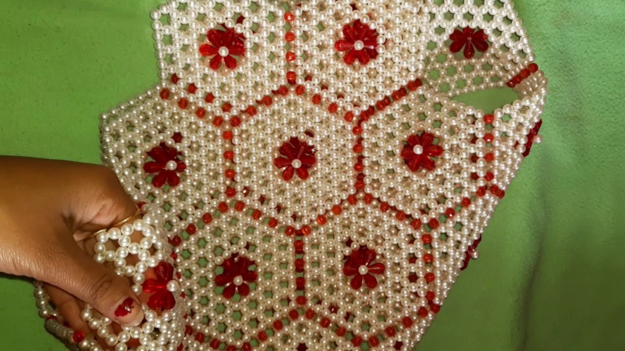 28 flower bag making | 28টা ফুল দিয়ে ব্যাগ |beads bag |big bag making |