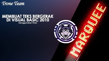 Membuat Tulisan Berjalan/Running Text Di VB 2010 | HD