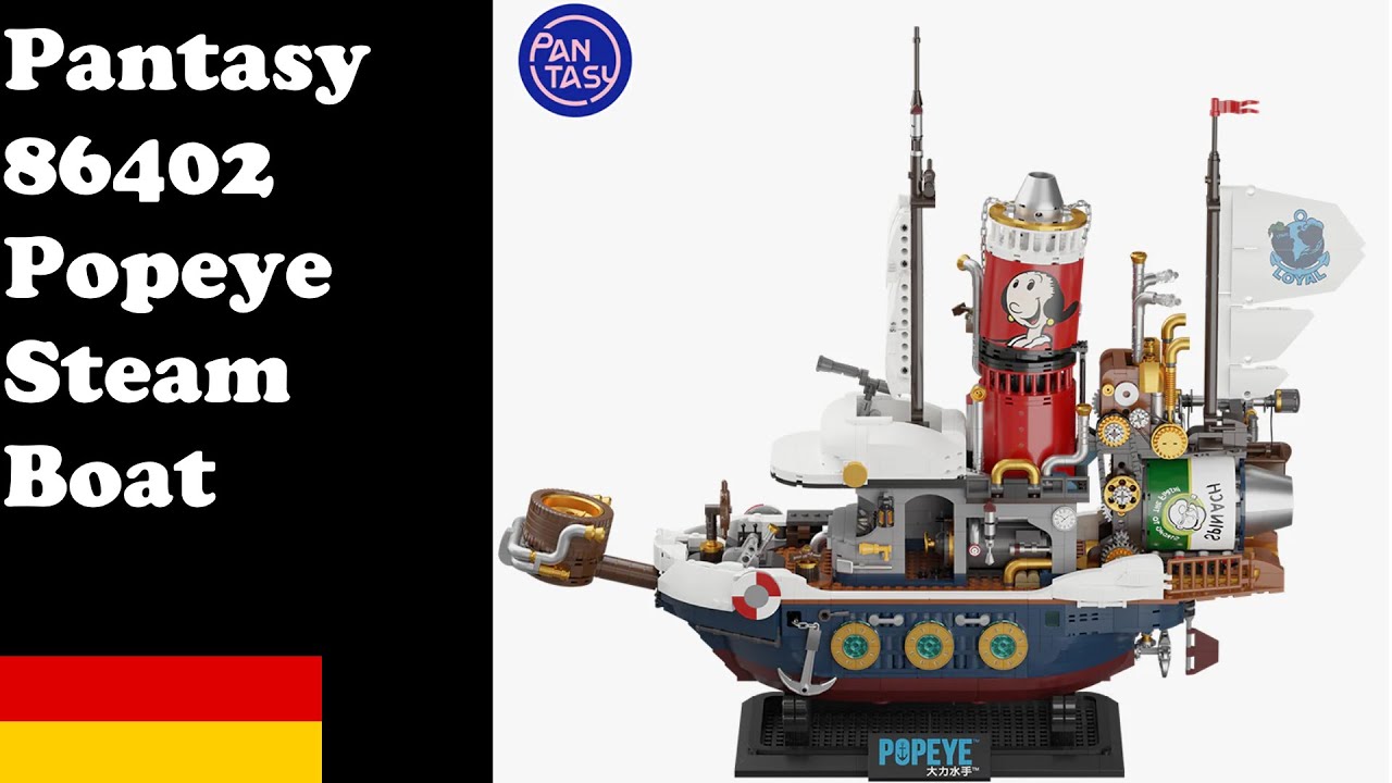 Popeye Pantasy Popeye Adventure Ship 49cm Giochi Di Costruzione