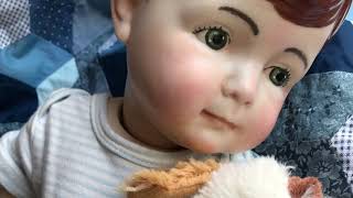 Baby Boy Makeover Repro Porcelain Doll Looking Darling Once More