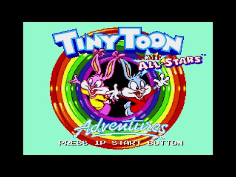Tiny Toon Adventures: ACME All-Stars. [Mega Drive]. 1CC. Playthrough. 60Fps.