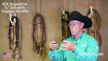 Bit 424 Argentine Smooth Copper Snaffle Mouth Curb Bit