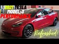 2021 Refreshed Tesla Model-3 Performance in Red Multi-Coat