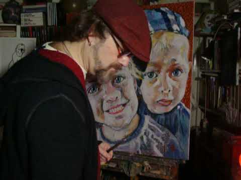 Video: Portrætter I Olier: Maler Ansigter I Sort / Hvid