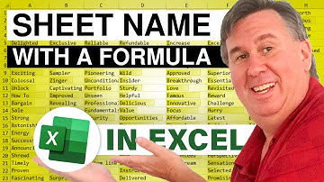 Excel - Automatically Return Worksheet Name in Excel | Microsoft Excel Tutorial - Episode 452