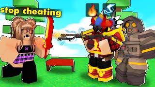 I Used An ELECTRIC Flamethrower, And Thought I Was CHEATING... (ROBLOX BEDWARS)